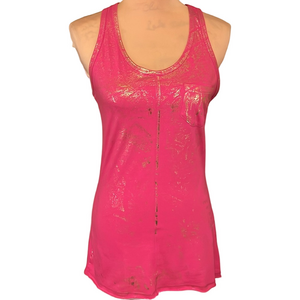 OP pink and gold racerback tank top junior size large